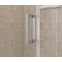 Maax Canada 138268-900-305-101 - Manhattan 39-41 x 68 in. 6 mm Pivot Shower Door for Alcove Installation with Clear glass & Squ