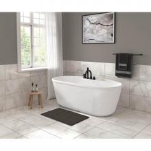 Maax Canada 106993-000-002-100 - Eldora 6434 AcrylX Freestanding Center Drain Bathtub in White with White Skirt