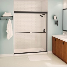 Maax Canada 139664-900-340-000 - Tonik 51-55 x 71 in. 6 mm Bypass Shower Door for Alcove Installation with Clear Glass in Matte Bla