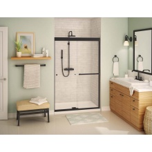 Maax Canada 135671-900-340-000 - Aura 43-47 x 71 in. 8 mm Bypass Shower Door for Alcove Installation with Clear Glass in Matte Blac