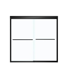 Maax Canada 134560-900-340-000 - Kameleon 51-55 x 57 in. 6 mm Bypass Tub Door for Alcove Installation with Clear glass in Matte Bla
