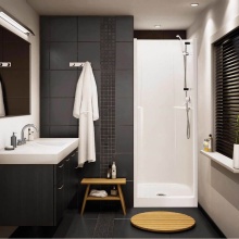 Maax Canada 100726-000-002-000 - Biarritz 40 30 x 32 AcrylX Alcove Center Drain One-Piece Shower in White