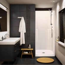 Maax Canada 100973-000-002-200 - Biarritz 85 36 x 35 AcrylX Alcove Center Drain One-Piece Shower in White