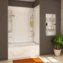 Maax Canada 101344-000-001-000 - Alaska 80 61 x 34 Acrylic Glue up Five-Piece Tub Wall Surround in White