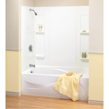 Maax Canada 101593-000-129-000 - Elan 59 61 x 32 Polystyrene Glue up Five-Piece Tub Wall Surround in White