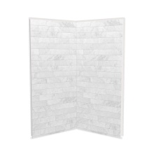 Maax Canada 103388-307-508-000 - Utile 3636 Composite Direct-to-Stud Two-Piece Corner Shower Wall Kit in Marble Carrara