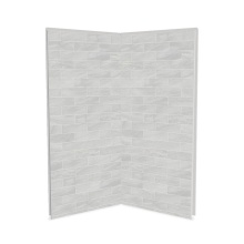 Maax Canada 103388-312-504-000 - Utile 3636 Composite Direct-to-Stud Two-Piece Corner Shower Wall Kit in Organik Permafrost