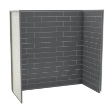 Maax Canada 103408-301-019-000 - Utile 6032 Composite Direct-to-Stud Three-Piece Tub Wall Kit in Metro Thunder Grey