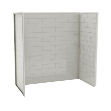 Maax Canada 103408-301-500-000 - Utile 6032 Composite Direct-to-Stud Three-Piece Tub Wall Kit in Metro Soft Grey