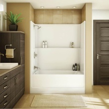 Maax Canada 105674-000-002-002 - TSEA Plus 60 x 32 AcrylX Alcove Right-Hand Drain One-Piece Tub Shower in White