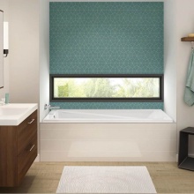 Maax Canada 106219-001-001-100 - Exhibit 65.875 in. x 34 in. Drop-in Bathtub with Whirlpool System End Drain in White