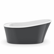 Maax Canada 106266-000-001-103 - Ariosa 6032 Acrylic Freestanding End Drain Bathtub in White with Thunder Grey Skirt