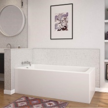 Maax Canada 106817-000-002-001 - Nomad Corner 6030 AcrylX Corner Left-Hand Drain Bathtub in White