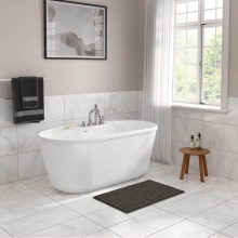 Maax Canada 106839-000-002-100 - Emica 5832 AcrylX Freestanding Center Drain Bathtub in White with White Skirt