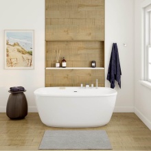 Maax Canada 106841-000-002-000 - Odetta 58 x 32 AcrylX Freestanding Center Drain Bathtub in White with White Skirt