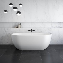 Maax Canada 106879-000-240-000 - Tosca Matte 6732 Acrylic Freestanding Center Drain Bathtub in Matte White with Matte White Skirt