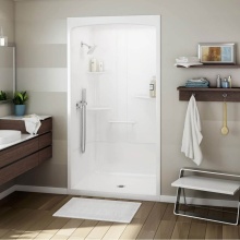Maax Canada 107004-000-001-002 - ALLIA SHR-4834 Acrylic Alcove Center Drain One-Piece Shower in White