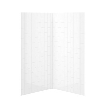 Maax Canada 107390-000-001-000 - Universal 42 x 42 Acrylic Glue up Two-Piece Vertical Subway Corner Wall Kit in White