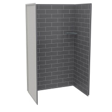 Maax Canada 107455-301-019-000 - Utile 4832 Composite Direct-to-Stud Three-Piece Alcove Shower Wall Kit in Metro Thunder Grey