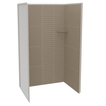 Maax Canada 107459-306-512-000 - Utile 4832 Composite Direct-to-Stud Three-Piece Alcove Shower Wall Kit in Erosion Taupe