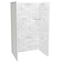 Maax Canada 107460-307-508-000 - Utile 4836 Composite Direct-to-Stud Three-Piece Alcove Shower Wall Kit in Marble Carrara