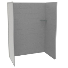Maax Canada 107464-305-517-000 - Utile 6036 Composite Direct-to-Stud Three-Piece Alcove Shower Wall Kit in Factory Sleek Smoke