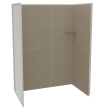 Maax Canada 107464-306-512-000 - Utile 6036 Composite Direct-to-Stud Three-Piece Alcove Shower Wall Kit in Erosion Taupe