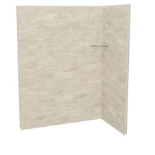 Maax Canada 107465-312-507-000 - Utile 6032 Composite Direct-to-Stud Two-Piece Corner Shower Wall Kit in Organik Loam