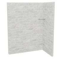 Maax Canada 107466-312-504-000 - Utile 6036 Composite Direct-to-Stud Two-Piece Corner Shower Wall Kit in Organik Permafrost