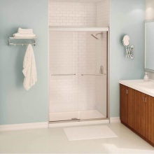 Maax Canada 134674-900-305-000 - Kameleon SC 43-47 x 71 in. 8 mm Bypass Shower Door for Alcove Installation with Clear glass in Bru