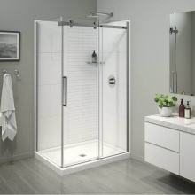 Maax Canada 134950-900-084-000 - Halo Pro 48 x 32 x 78 3/4 in. 8mm Sliding Shower Door for Corner Installation with Clear glass in