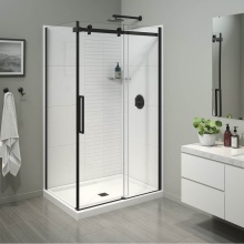 Maax Canada 134950-900-340-000 - Halo Pro 48 x 32 x 78 3/4 in. 8mm Sliding Shower Door for Corner Installation with Clear glass in