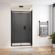 Maax Canada 135236-900-340-000 - Connect Pro 45-46.5 x 76 in. 6mm Sliding Shower Door for Alcove Installation with Clear glass in M