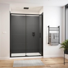 Maax Canada 135238-900-340-000 - Connect Pro 57-58.5 x 76 in. 6mm Sliding Shower Door for Alcove Installation with Clear glass in M