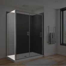 Maax Canada 135240-900-084-000 - Connect Pro Return Panel for 36 in. Base with Clear glass in Chrome