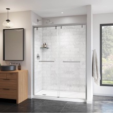 Maax Canada 135322-900-084-000 - Uptown 56-59 x 76 in. 8 mm Bypass Shower Door for Alcove Installation with Clear glass in Chrome