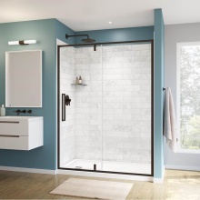Maax Canada 135326-900-173-000 - Uptown 57-59 x 76 in. 8 mm Pivot Shower Door for Alcove Installation with Clear glass in Dark Bron