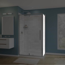 Maax Canada 135327-900-084-000 - Uptown Return Panel for 32 in. Base with Clear glass in Chrome