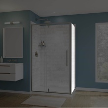 Maax Canada 135328-900-305-000 - Uptown Return Panel for 36 in. Base with Clear glass in Brushed Nickel