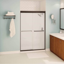 Maax Canada 135663-978-172-000 - Aura 43-47 x 71 in. 6 mm Bypass Shower Door for Alcove Installation with Frosted Glass in Dark Bro