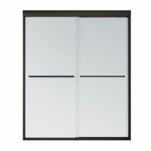 Maax Canada 135665-978-172-000 - Aura 55-59 x 71 in. 6 mm Sliding Shower Door for Alcove Installation with Frosted Glass in Dark Br