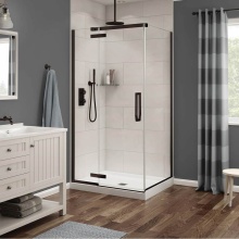 Maax Canada 136330-900-173-000 - Link Rectangular 42 x 34 x 75 in. 8mm Pivot Shower Door for Corner Installation with Clear glass i