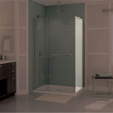 Maax Canada 136675-900-305-000 - Reveal 71 Return Panel for 36 in. Base with Clear glass in Brushed Nickel