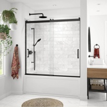 Maax Canada 136692-900-340-000 - Revelation Round 56-59 in. x 56.75-59.25 in. 6 mm Bypass Tub Door for Alcove Installation with Cle