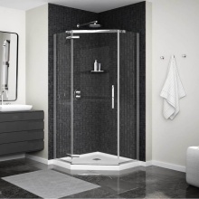 Maax Canada 137281-900-084-000 - Link Curve Neo-angle 40 x 40 x 75 in. 8mm Pivot Shower Door for Corner Installation with Clear gla