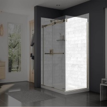 Maax Canada 137311-900-305-000 - Duel and Inverto Return Panel for 36 in. Base with Clear glass in Brushed Nickel