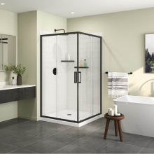 Maax Canada 137451-900-340-000 - Radia Square 42 x 42 x 71.5 in. 6 mm Sliding Shower Door for Corner Installation with Clear glass