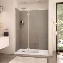 Maax Canada 137504-900-084-000 - Edge Duo 42 x 75 in. 8 mm Pivot Shower Screen for Alcove Installation with Clear glass in Chrome