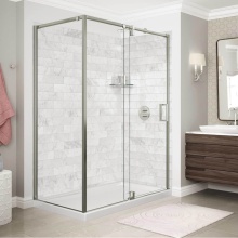 Maax Canada 137870-900-305-000 - ModulR 60 x 32 x 78 in. 8mm Pivot Shower Door for Corner Installation with Clear glass in Brushed