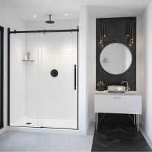 Maax Canada 138470-900-370-000 - Vela 56.5-59 x 78.75 in. 8mm Sliding Shower Door for Alcove Installation with Clear glass in Matte